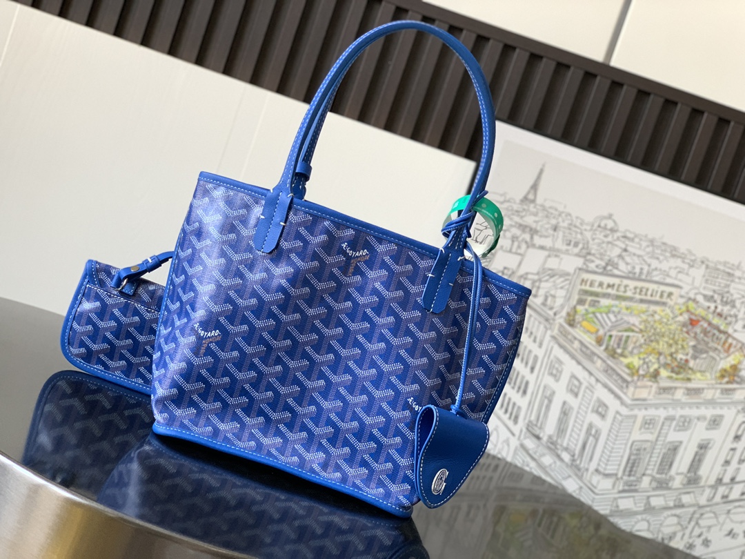 Anjou Mini Reversible Tote Bag In Blue